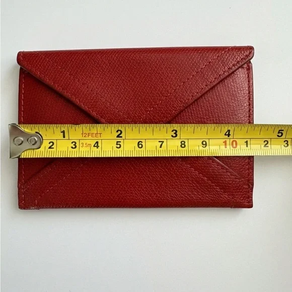 Coach Red Leather Card Holder Envelope Wallet - RARE - Picture 5 of 6